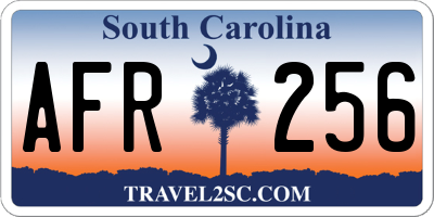 SC license plate AFR256