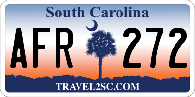 SC license plate AFR272