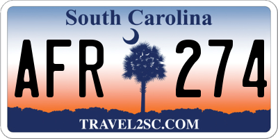 SC license plate AFR274