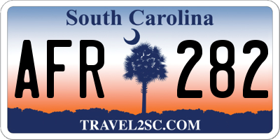 SC license plate AFR282