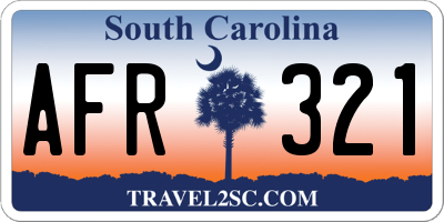 SC license plate AFR321