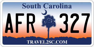 SC license plate AFR327