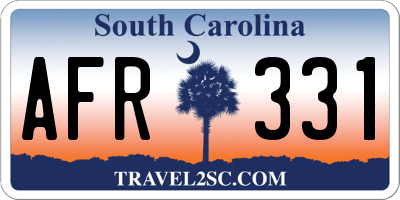 SC license plate AFR331