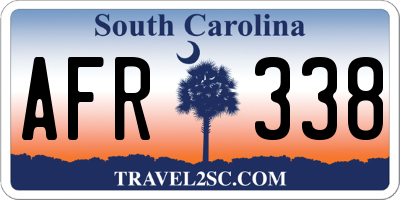 SC license plate AFR338