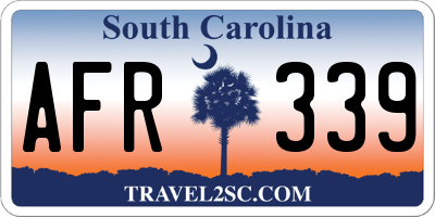 SC license plate AFR339