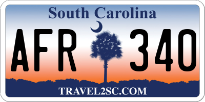 SC license plate AFR340