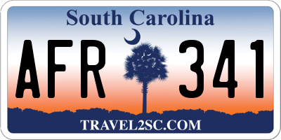SC license plate AFR341