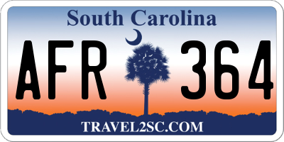 SC license plate AFR364