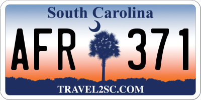 SC license plate AFR371