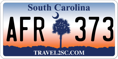 SC license plate AFR373