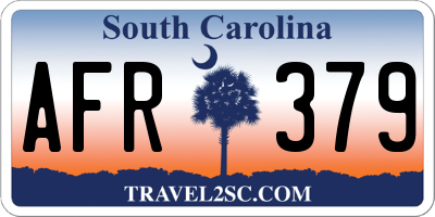 SC license plate AFR379