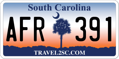 SC license plate AFR391