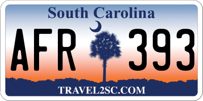 SC license plate AFR393