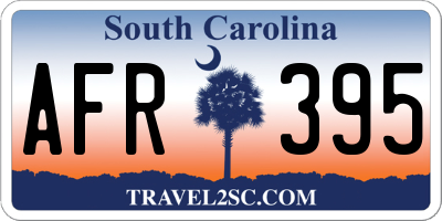 SC license plate AFR395