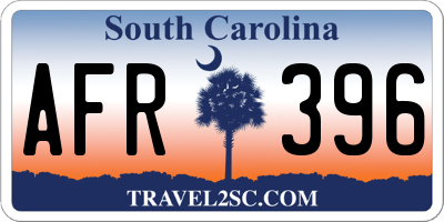SC license plate AFR396