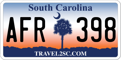 SC license plate AFR398