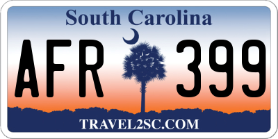 SC license plate AFR399