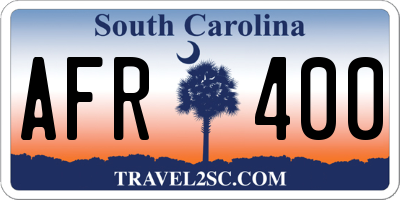 SC license plate AFR400