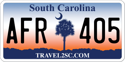 SC license plate AFR405