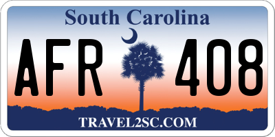 SC license plate AFR408