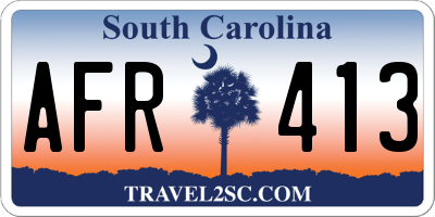 SC license plate AFR413
