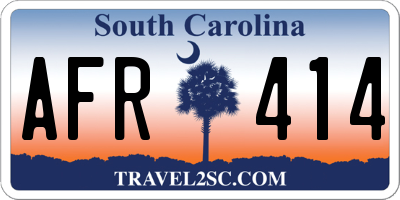 SC license plate AFR414