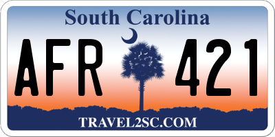 SC license plate AFR421