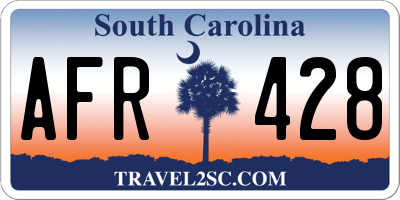 SC license plate AFR428