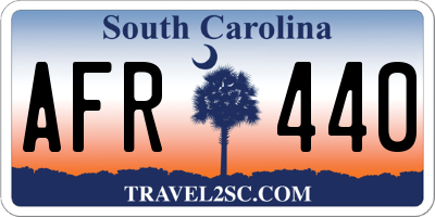 SC license plate AFR440