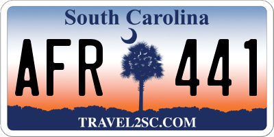 SC license plate AFR441