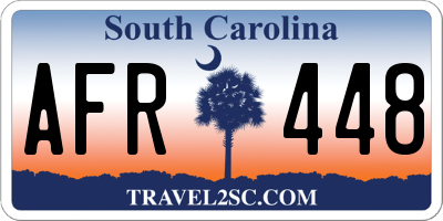 SC license plate AFR448