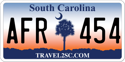 SC license plate AFR454