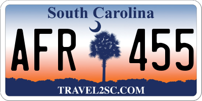 SC license plate AFR455