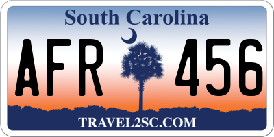 SC license plate AFR456