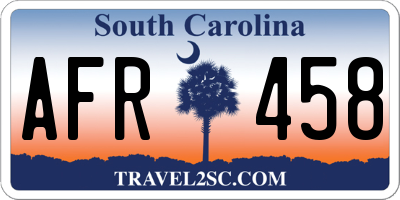 SC license plate AFR458