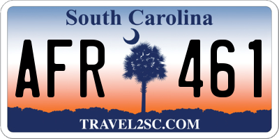 SC license plate AFR461
