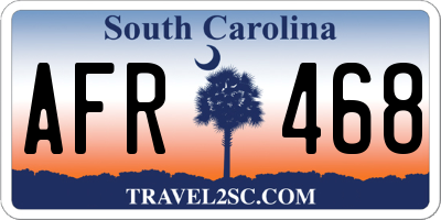 SC license plate AFR468
