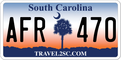 SC license plate AFR470