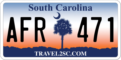 SC license plate AFR471