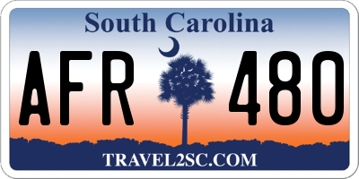SC license plate AFR480