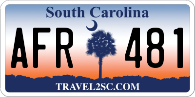 SC license plate AFR481