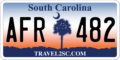 SC license plate AFR482