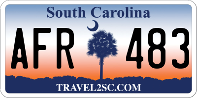 SC license plate AFR483