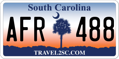 SC license plate AFR488