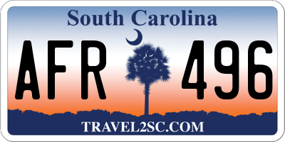 SC license plate AFR496