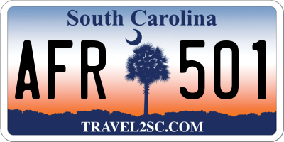 SC license plate AFR501