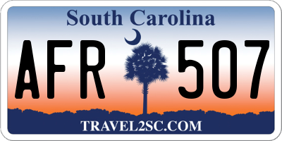 SC license plate AFR507