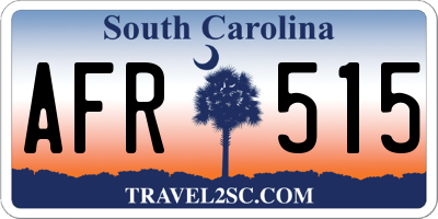 SC license plate AFR515