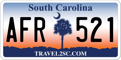 SC license plate AFR521