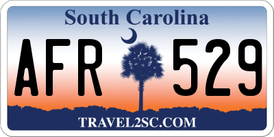 SC license plate AFR529